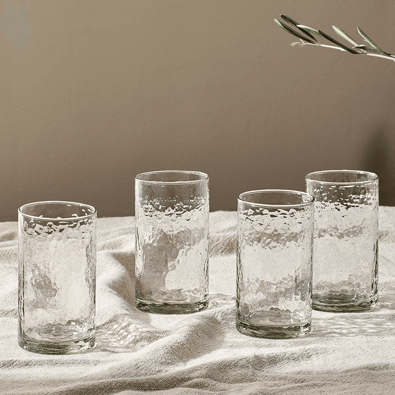 Yala Set of 4 Highball Glasses, Clear
