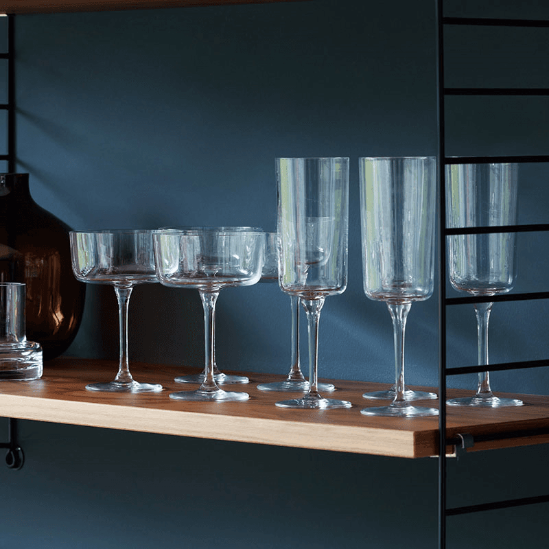 Gio Set of 4 Champagne/Cocktail Glasses, Clear