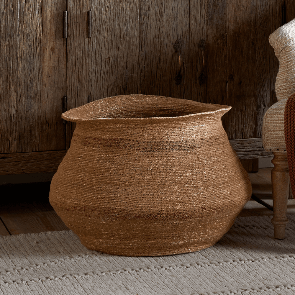 Rana Basket, Natural & Rust