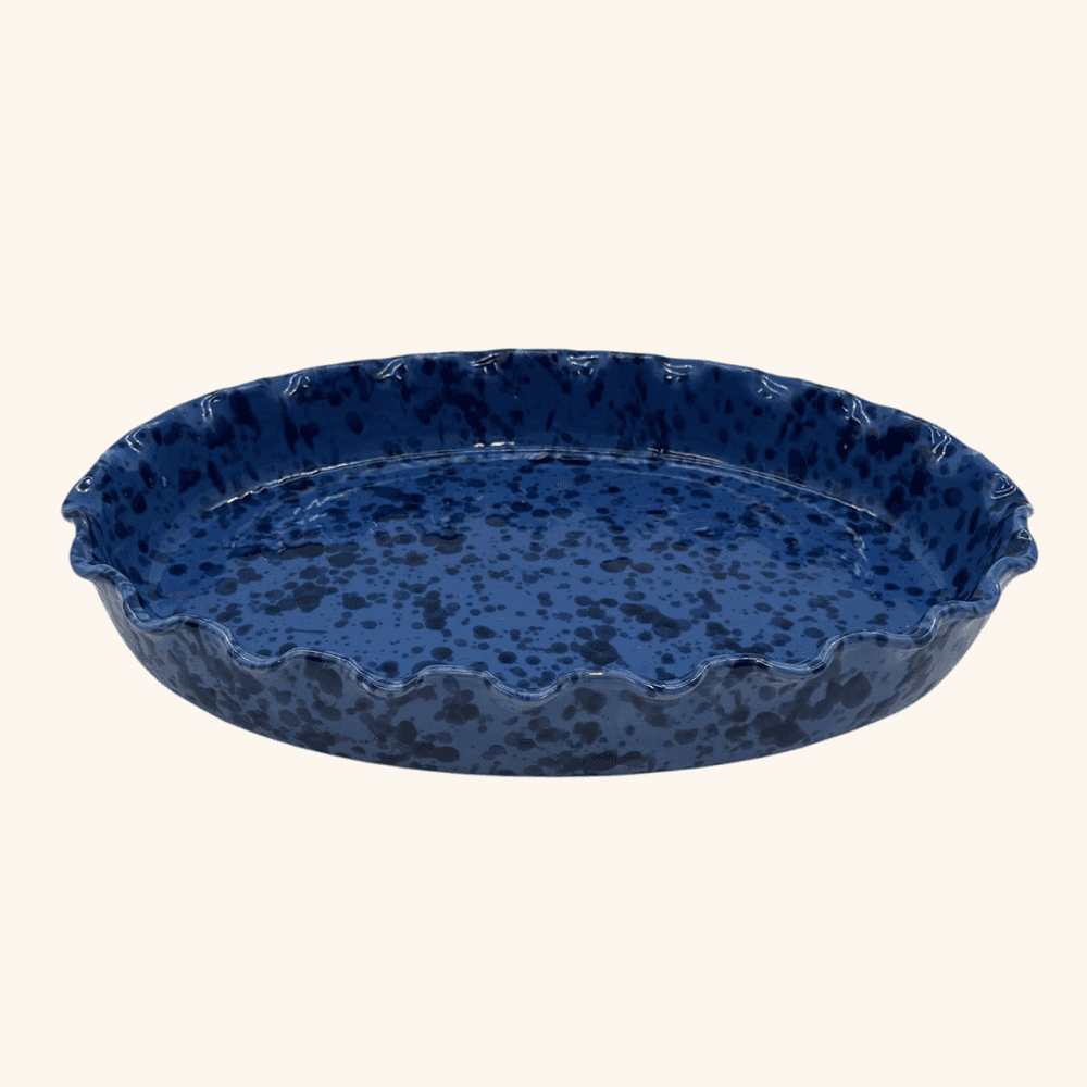 Italian Splatterware Frill Edge Dish