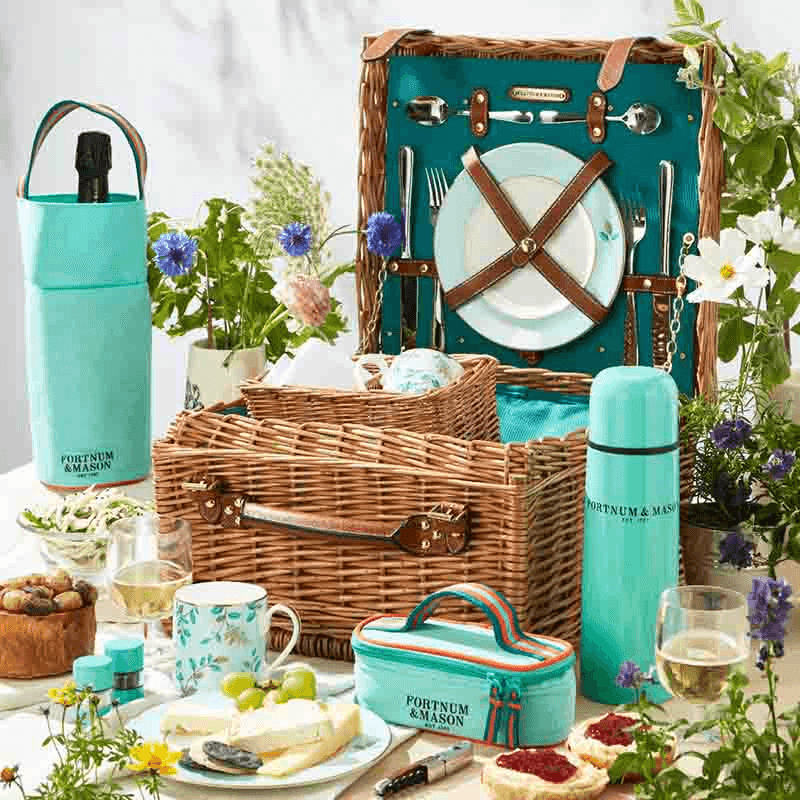 Fortnum's Camellia Picnic Hamper, Eau De Nil