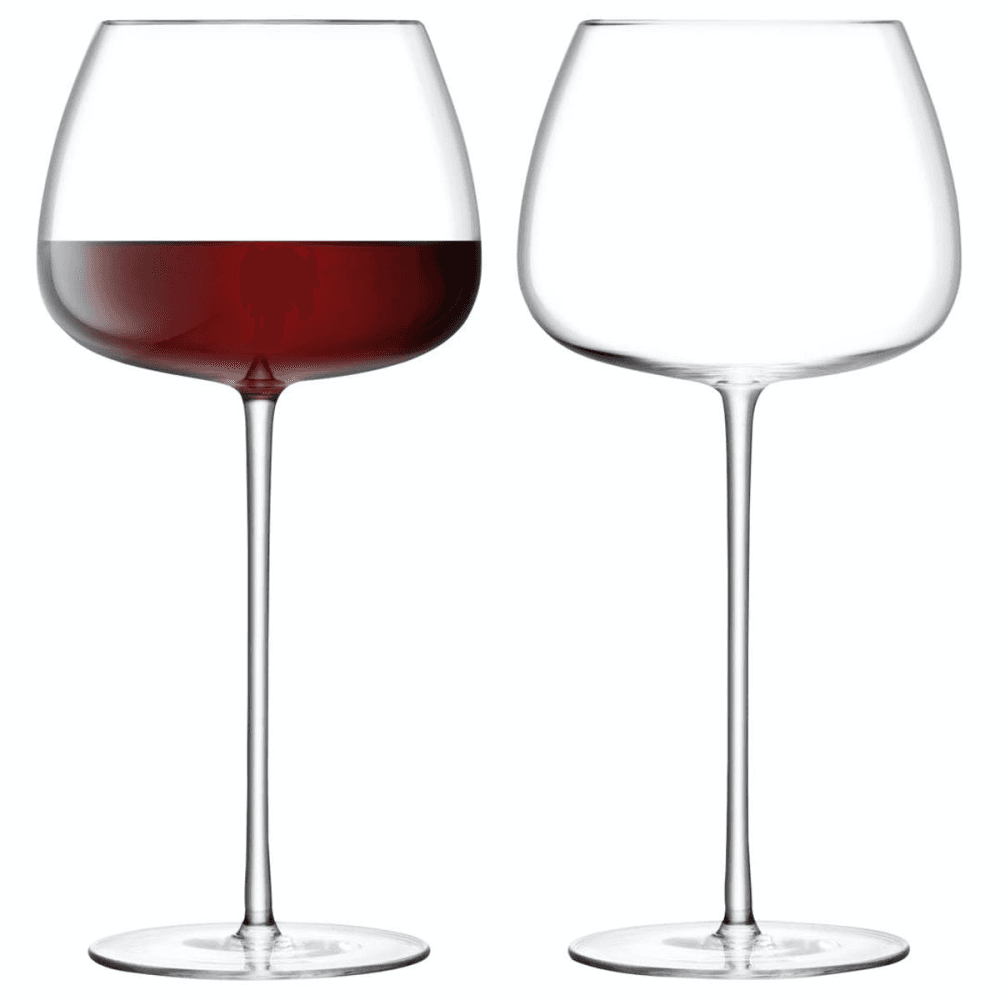 Wine Culture Pair of red wine balloon glasses, clear