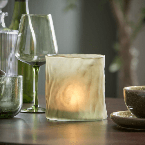 Image showing the Retro Glass Tealight Holder, Clear product.