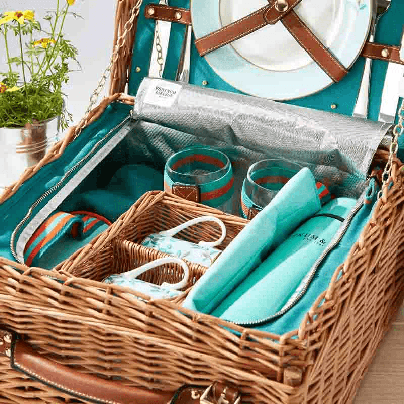 Fortnum's Camellia Picnic Hamper, Eau De Nil