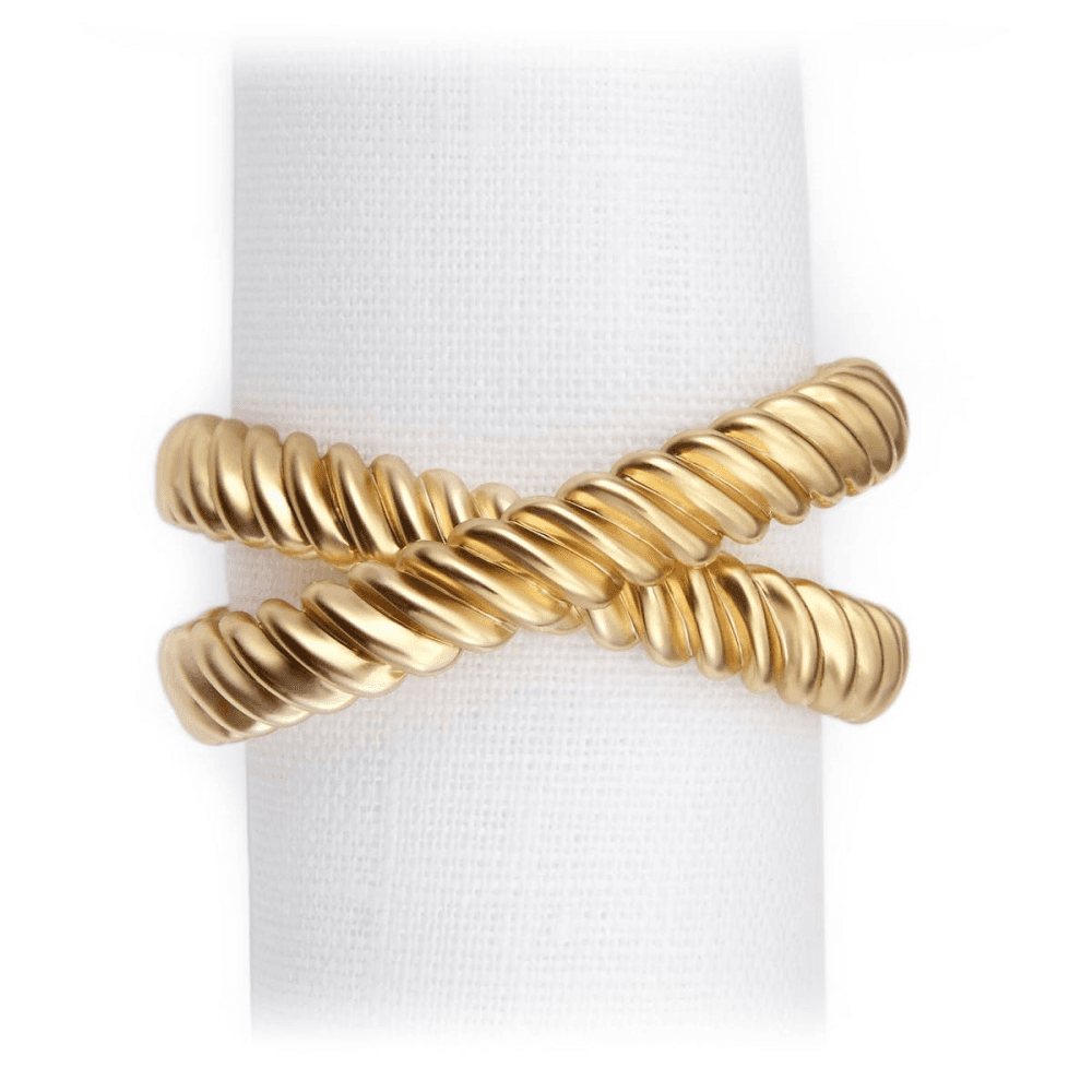 Deco Twist Set of 4 Napkin Rings