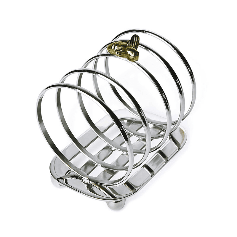 Bee Toast Rack, Silver & Gold