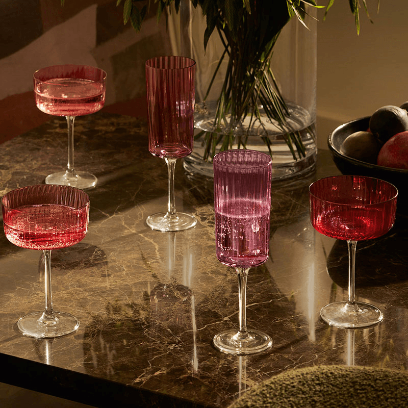 Gems Set of 4 Champagne/Cocktail Glasses