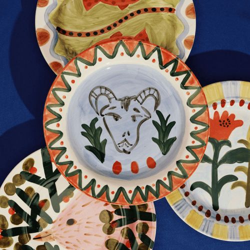 Image showing the Santiago de Borja by Shurleey Set of 2 Dinner Plates, D26cm, 03 The Lovers product.