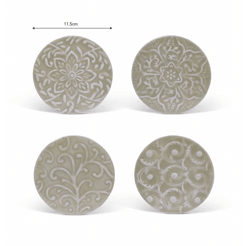 Fiskardo Set of 4 Coasters, Clay