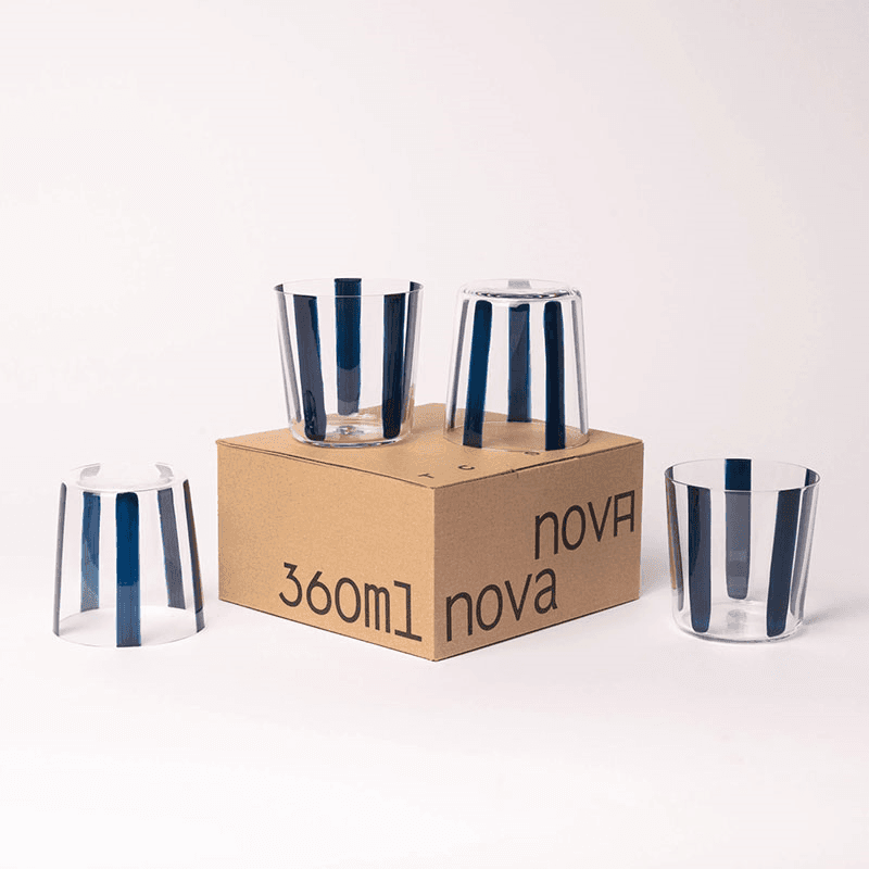 Nova Stripe Set of 4 Tumblers