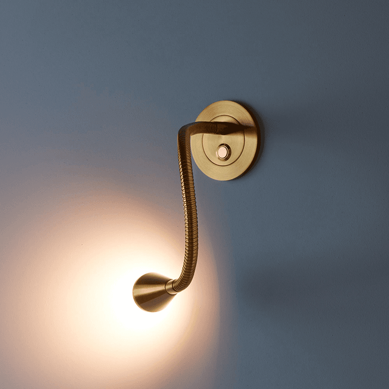 Limber Wall Light Fixture Only, Antique Brass