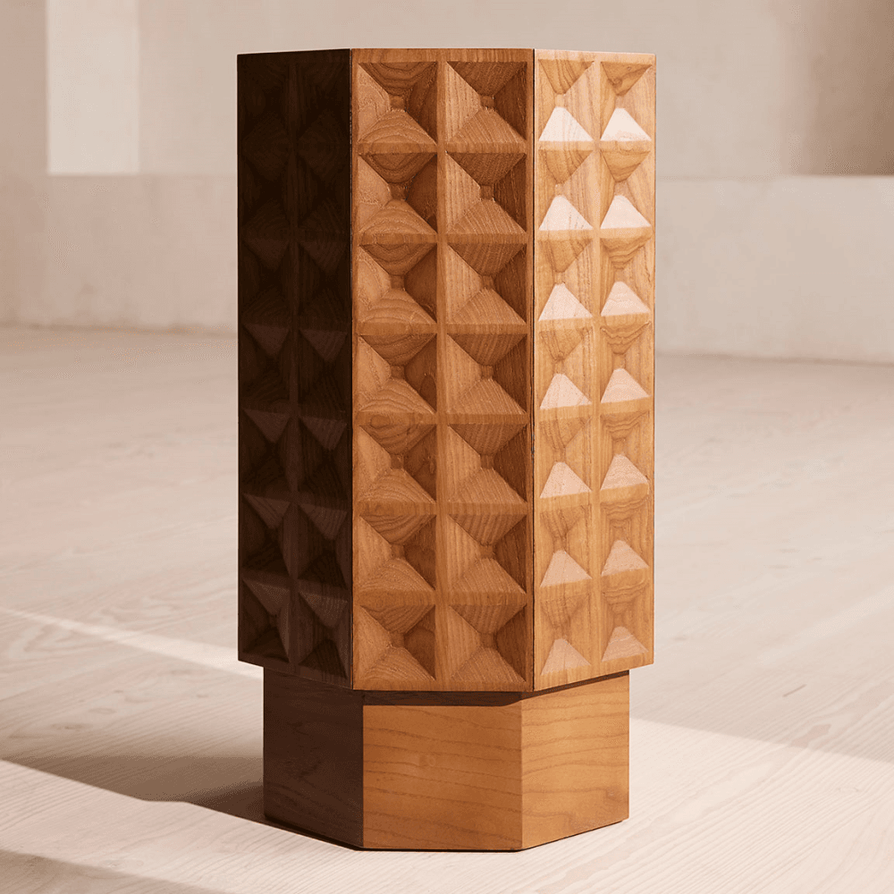 Dante Side Table, Dark Emperador Marble