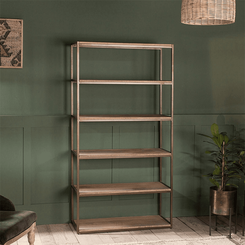 Marjori Mango Wood Standing Shelves, Natural