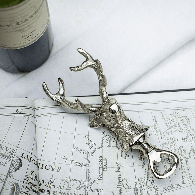 Stag Bottle Opener, Silver