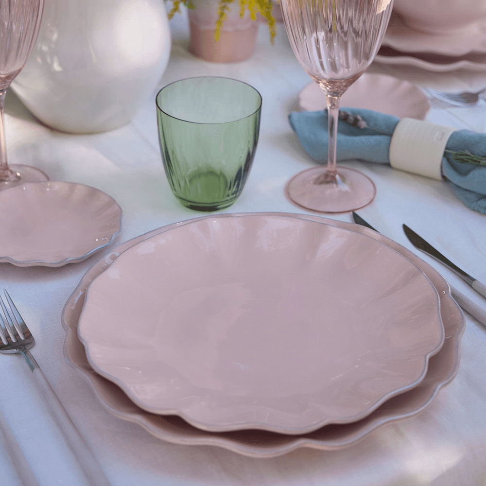 Rosa Set of 6 Salad/Dessert Plates, Rose Pink