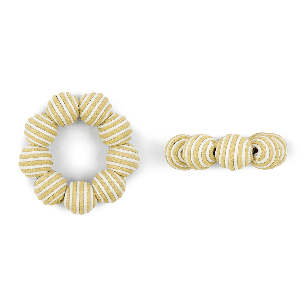 Striped Set of 4 Napkin Rings