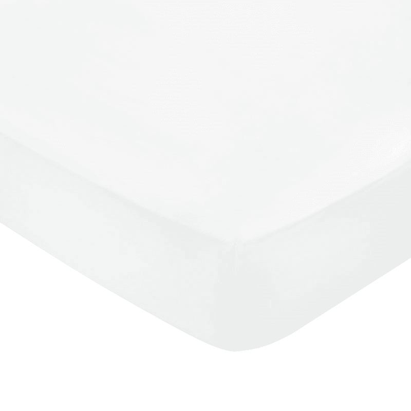 Bob Plain Dye Fitted Sheet, White