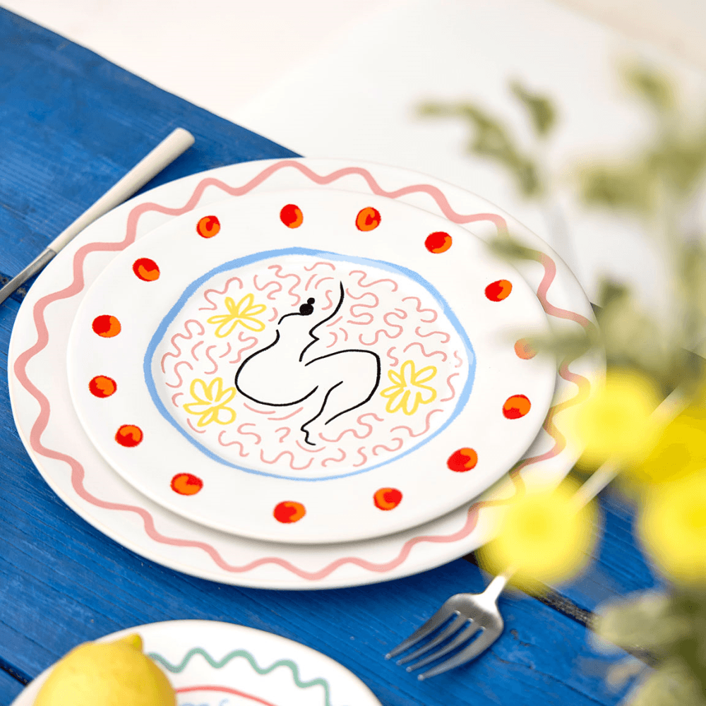 Summer Bliss Lady Salad/Dessert Plate, Multi