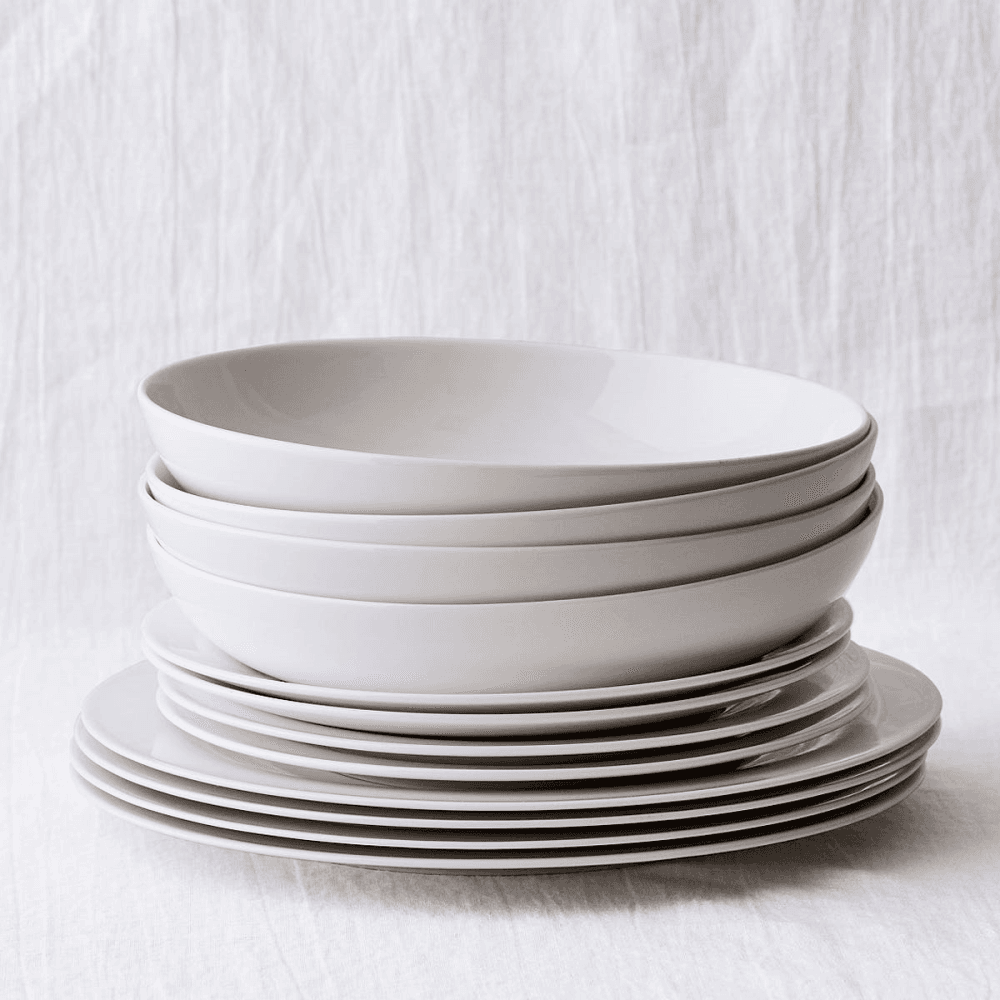 Symons 12 Piece Dinner Set, White Bone China