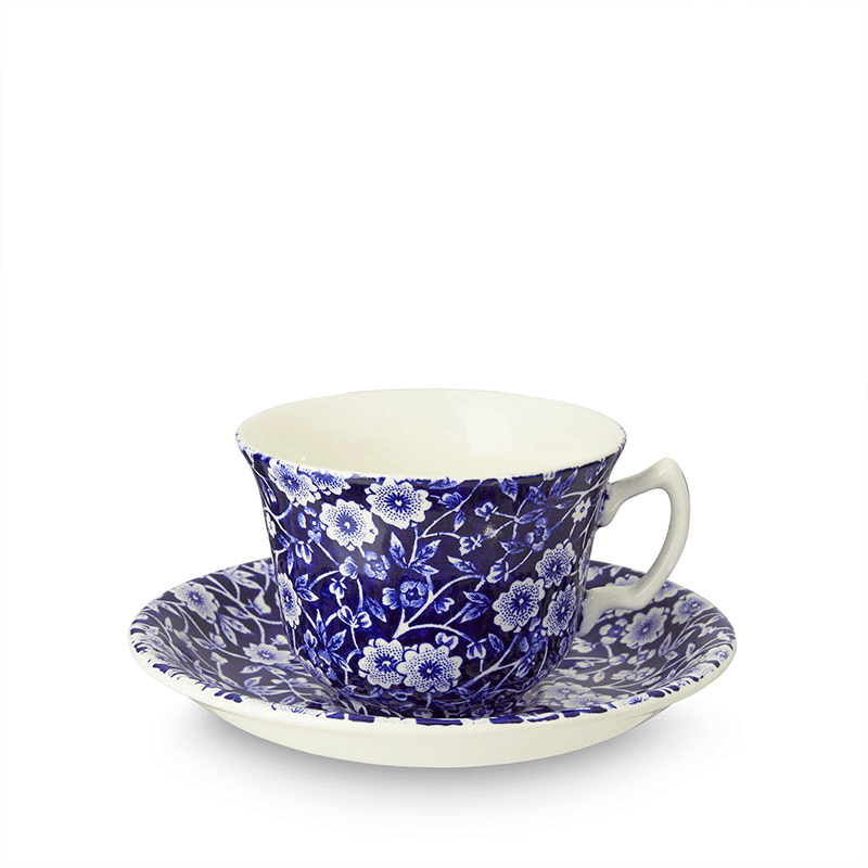 Calico Tea Saucer, Blue