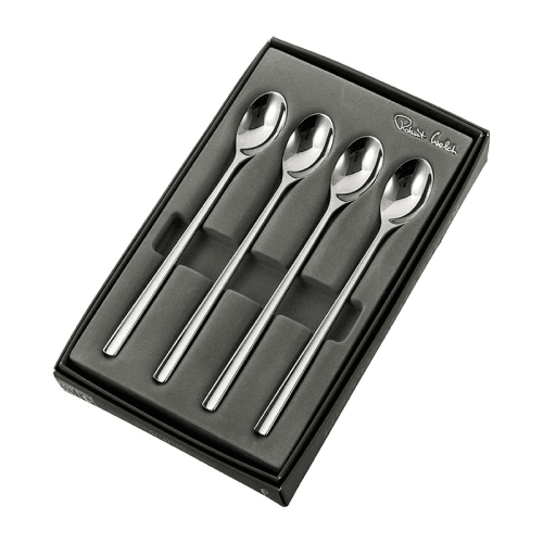 Image showing the Blockley 4 Piece Long Handled Spoon Set, Stainless Steel product.