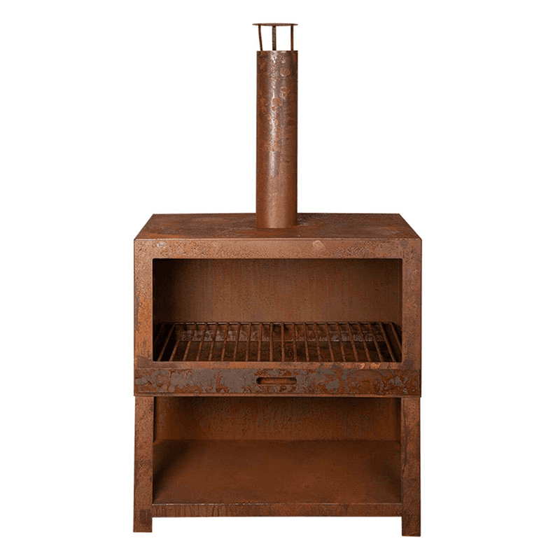 Outdoor Heater and wood store, Rust
