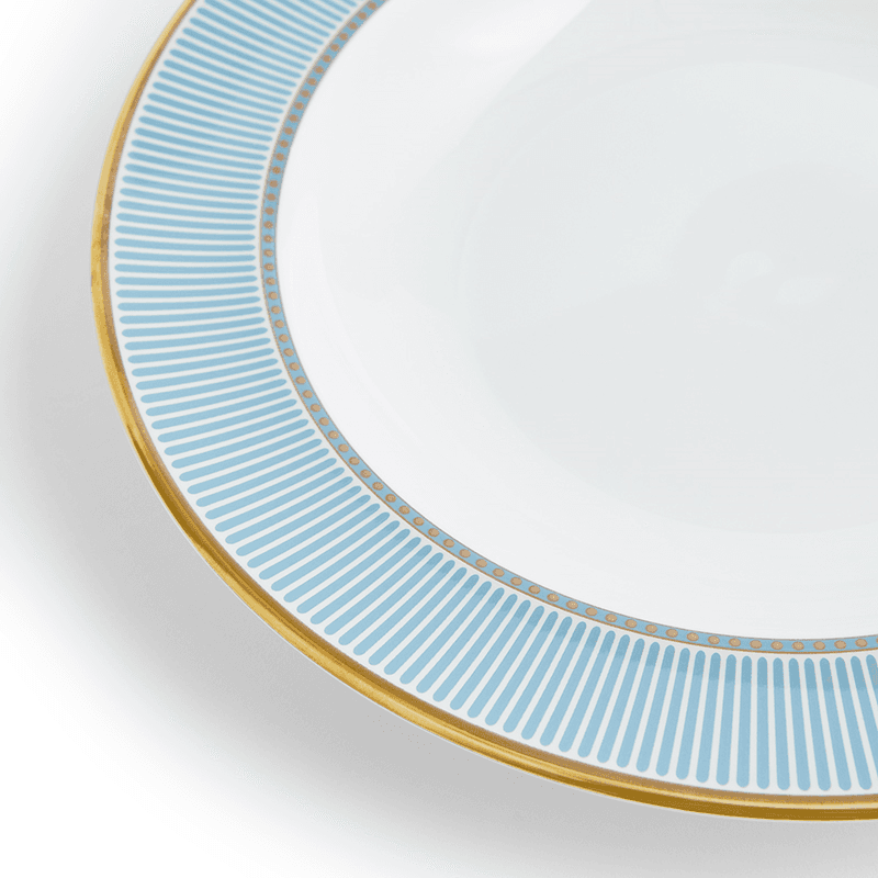 Helia Rimmed Soup Plate, Mint Green