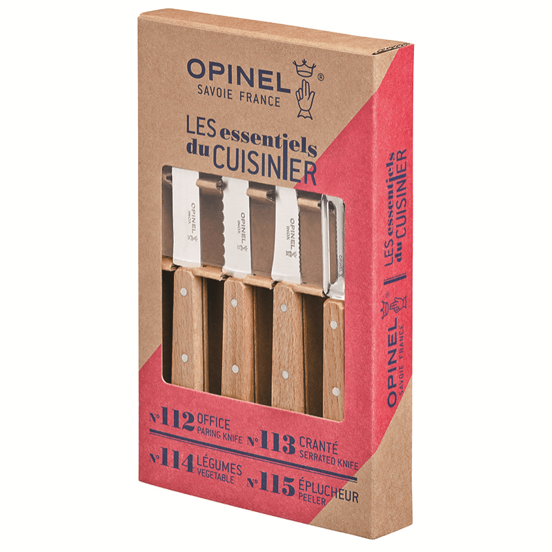 Olive Wood Kitchen Knife Set, Natural