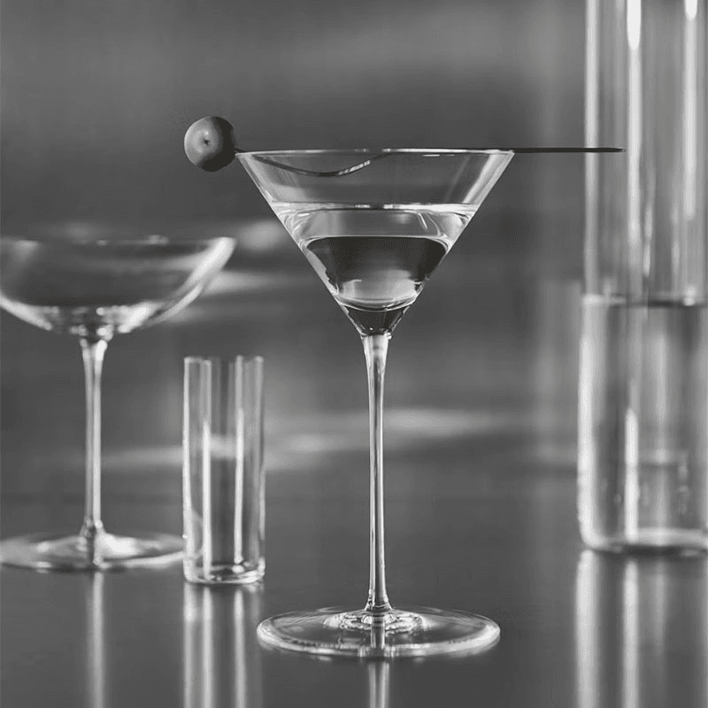 Geometry Set of 2 Martini Glasses