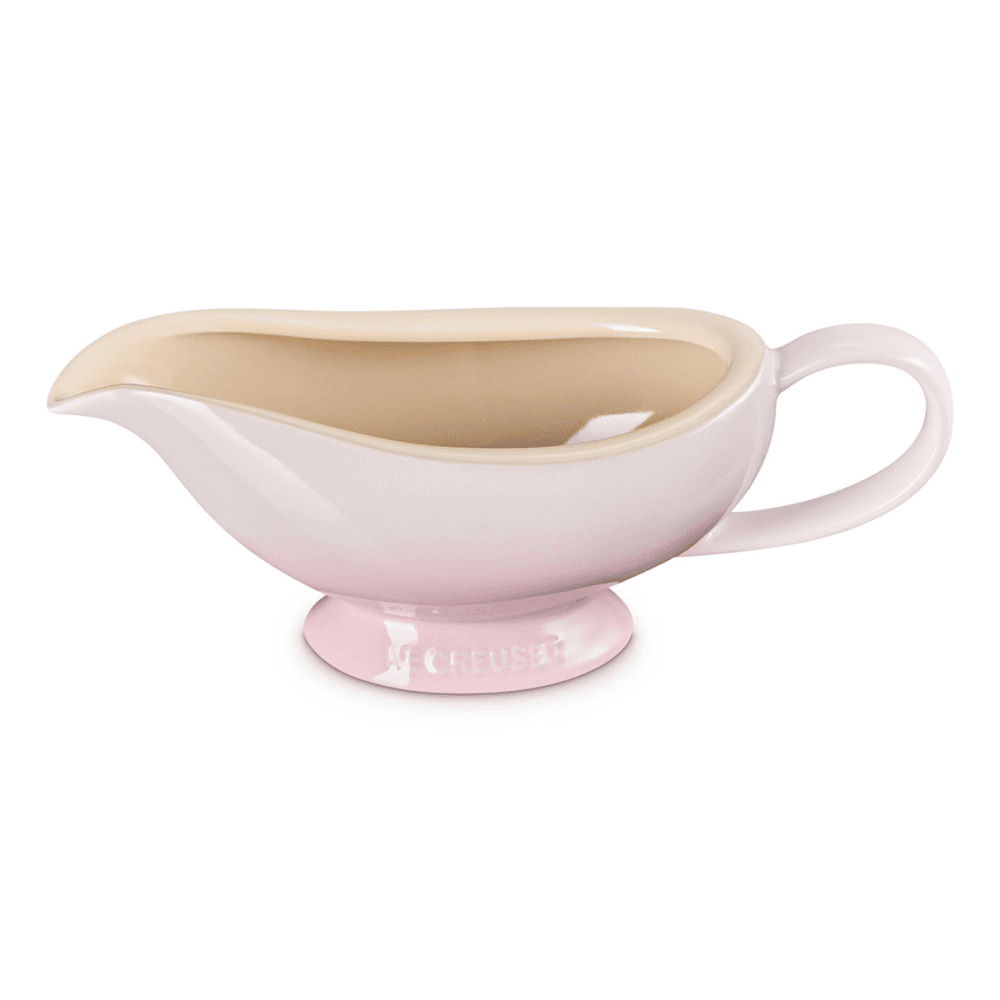 Stoneware Gravy Boat, Shell Pink
