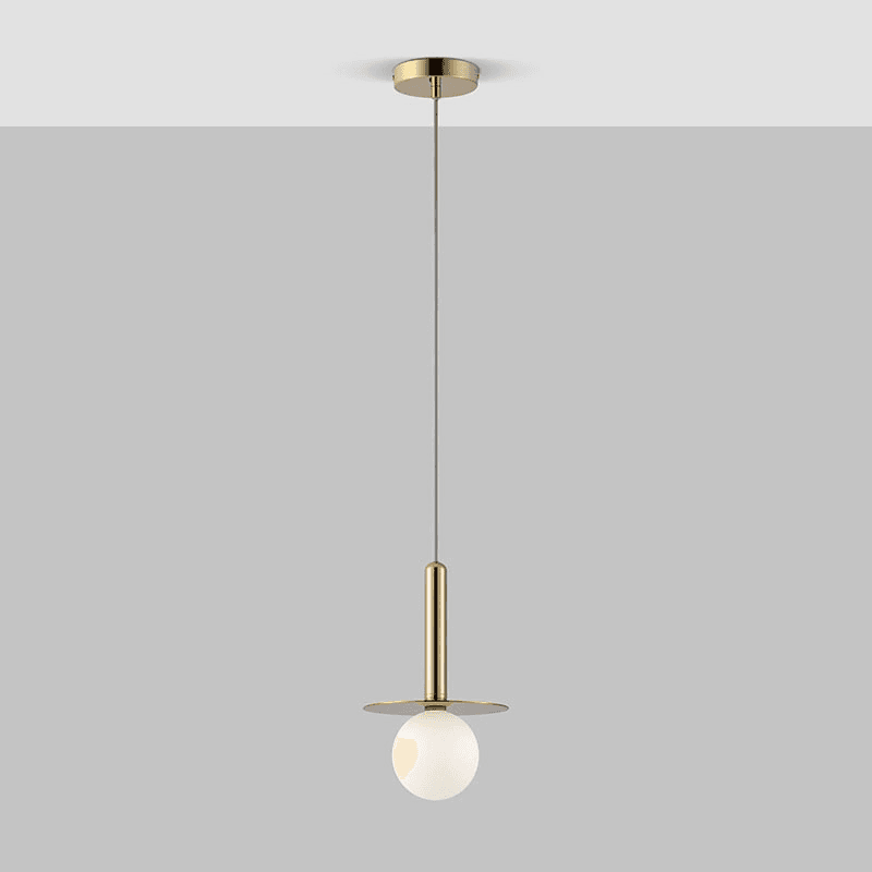 Disk Pendant Light, Brass