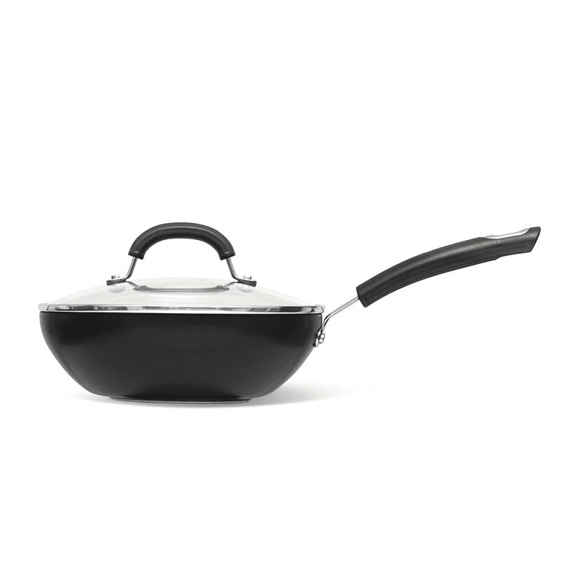 Total Anodised Non-Stick Pan Set, Black