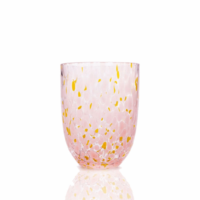 Confetti Set of 6 Tumblers, Rosa & Yellow