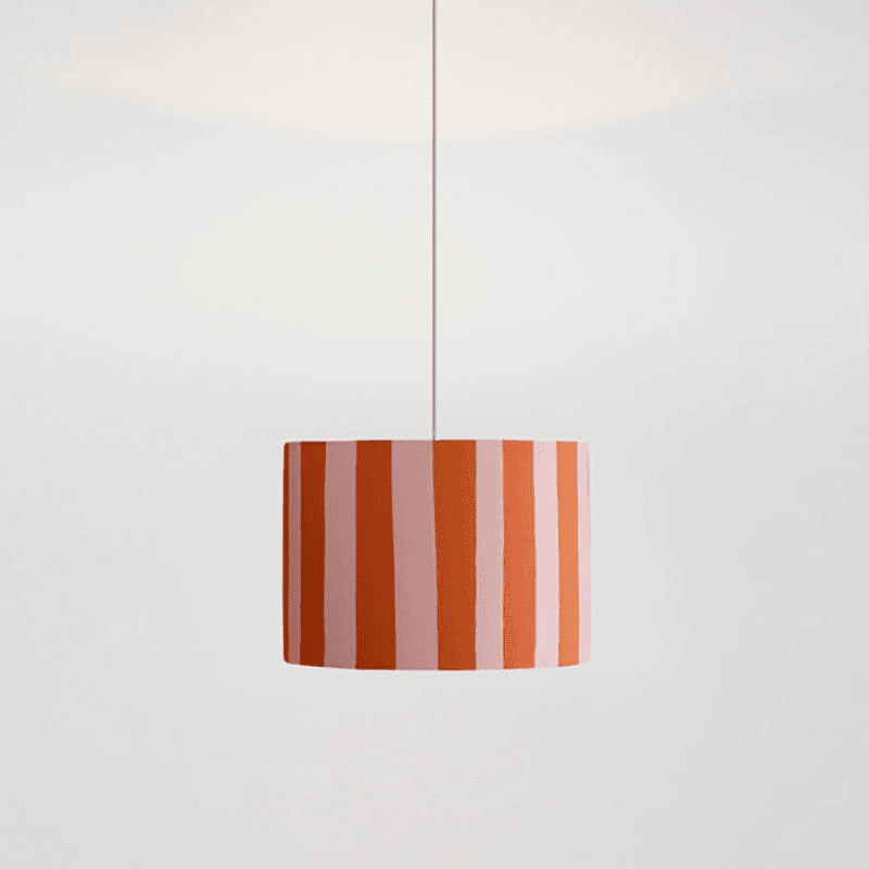 Stripe Drum Shade