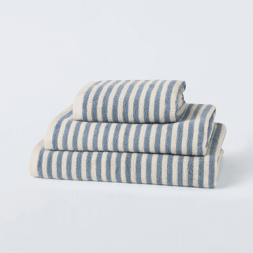 Image showing the Fine Stripe Hand Towel, Pacific product.