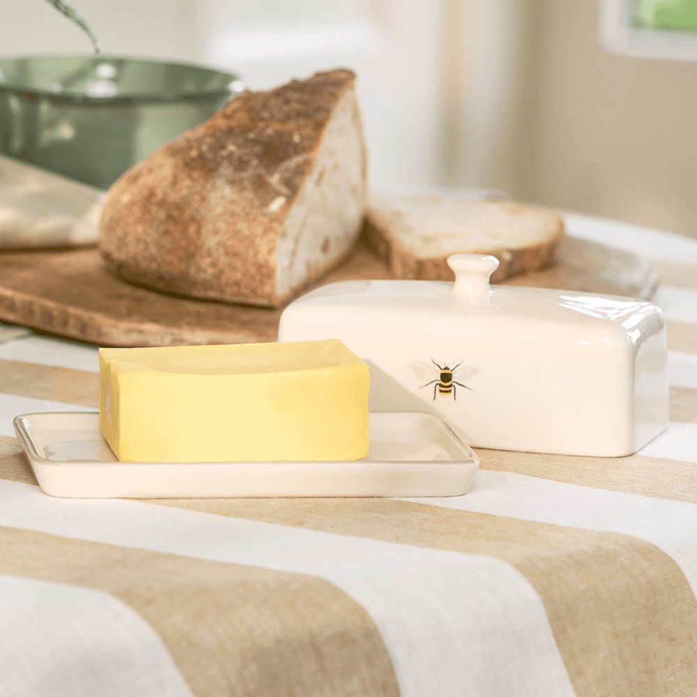 Bees Butter Dish, Natural