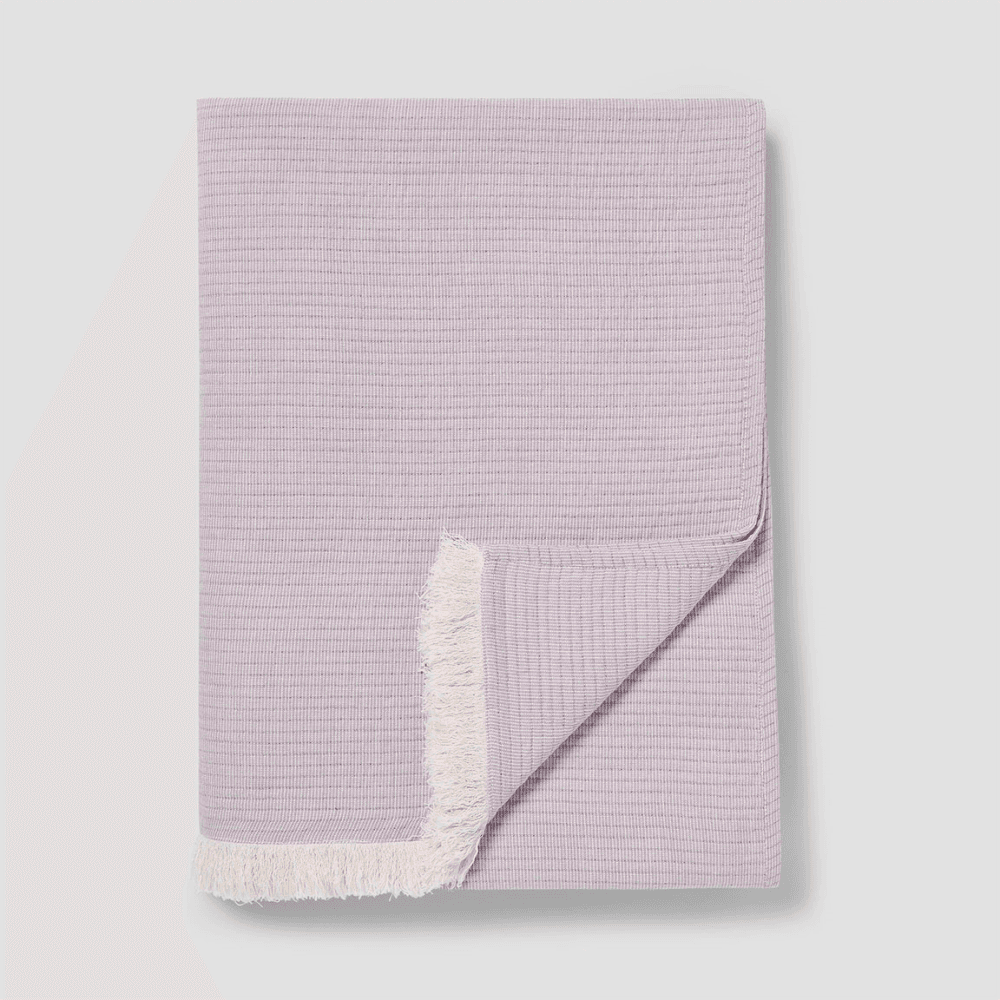Cotton Textured Throw, Elderberry