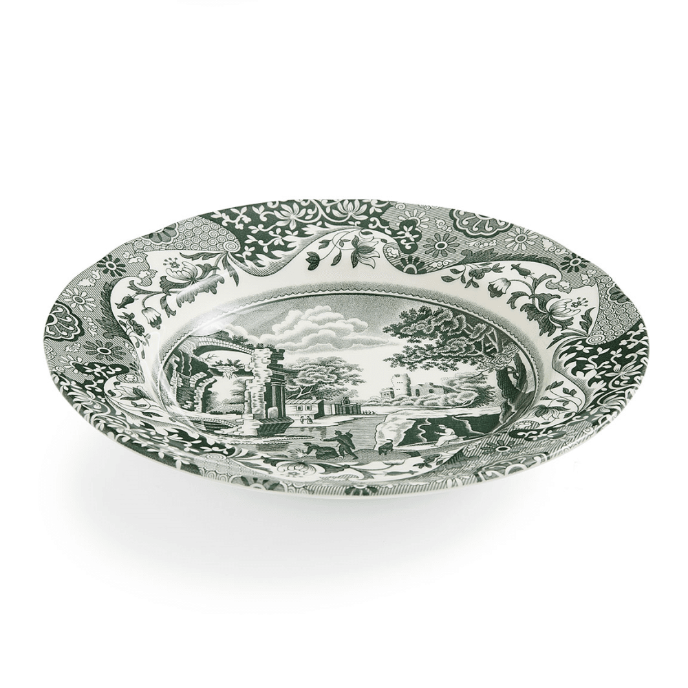 Heritage Italian Set of 4 Soup Plates, Green