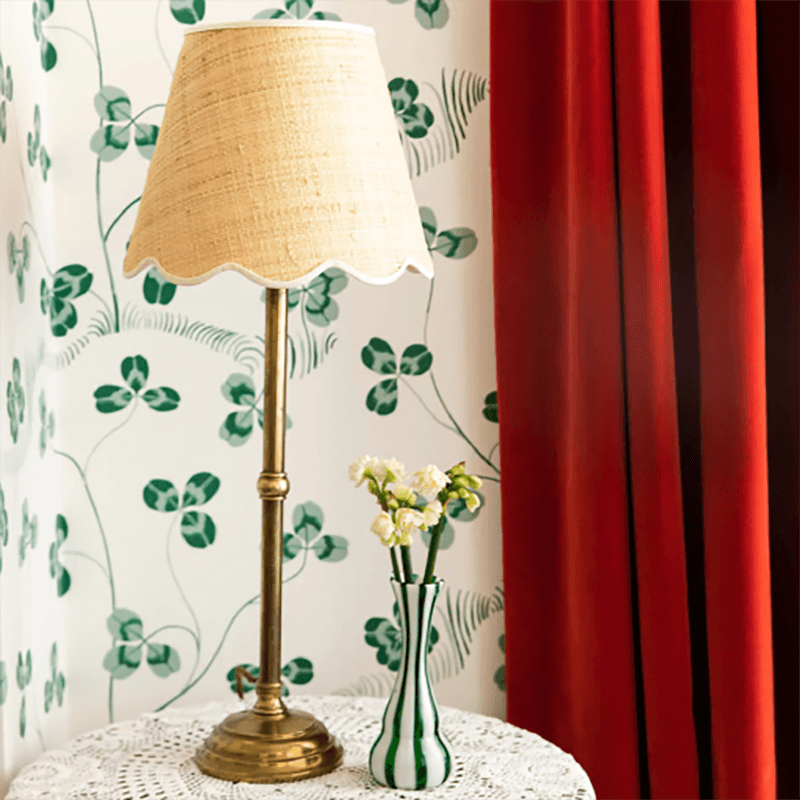 Raffia Scallop Lampshade