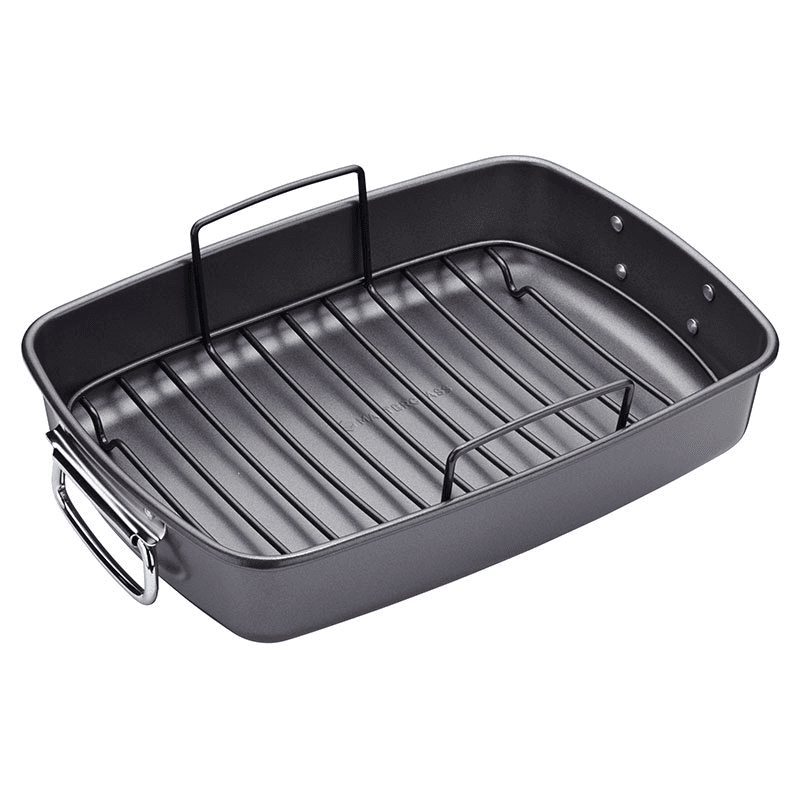 Non-Stick Roasting pan with rack, Black