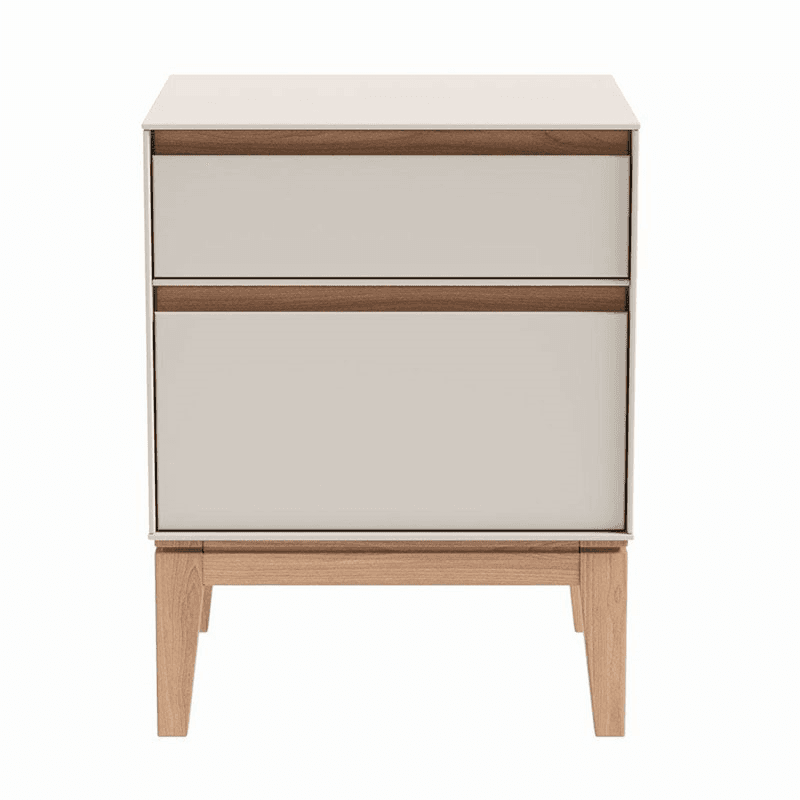 Lars Bedside Table, Cashmere and Oak