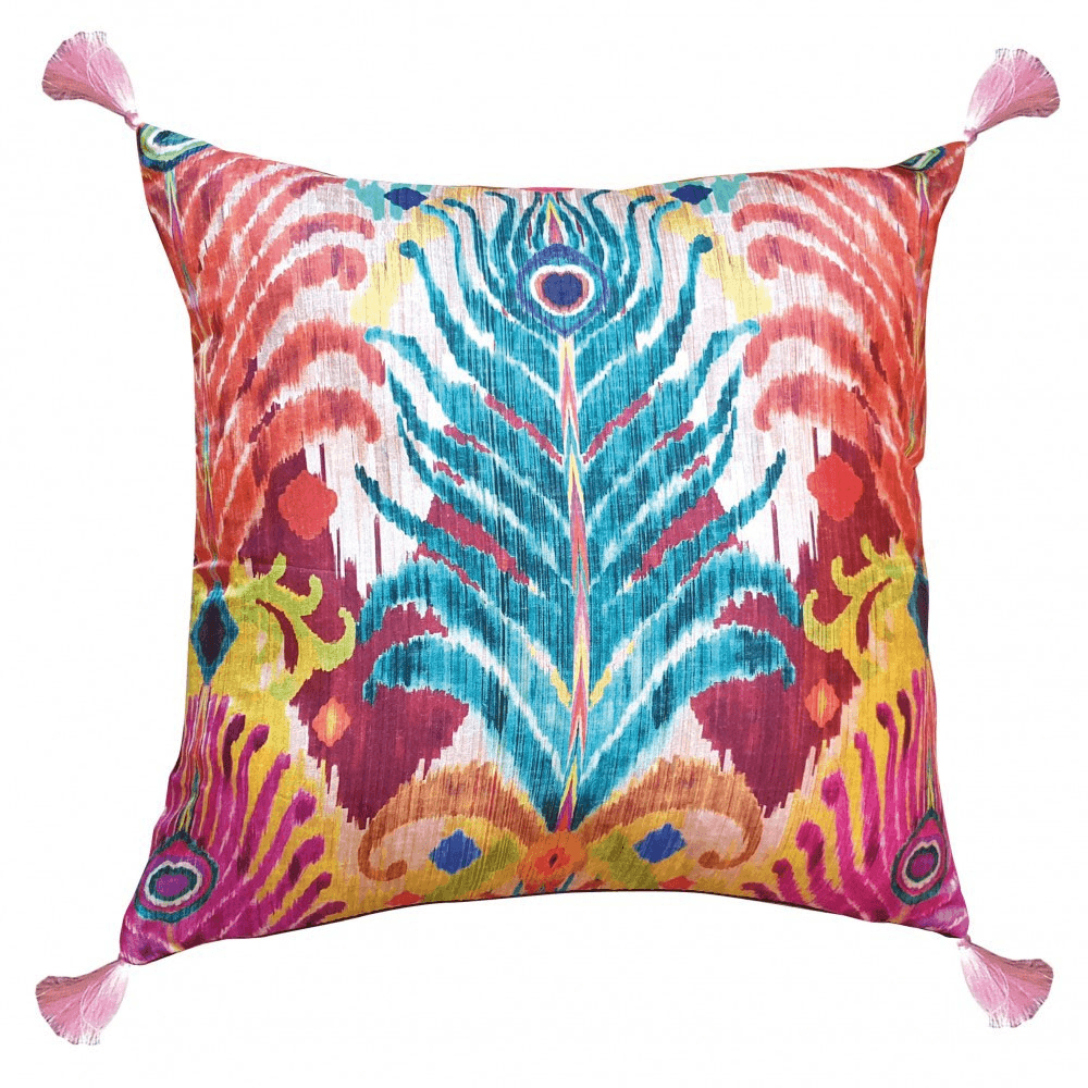 Matthew Williamson Printed Silk Cushion Cover, Blue