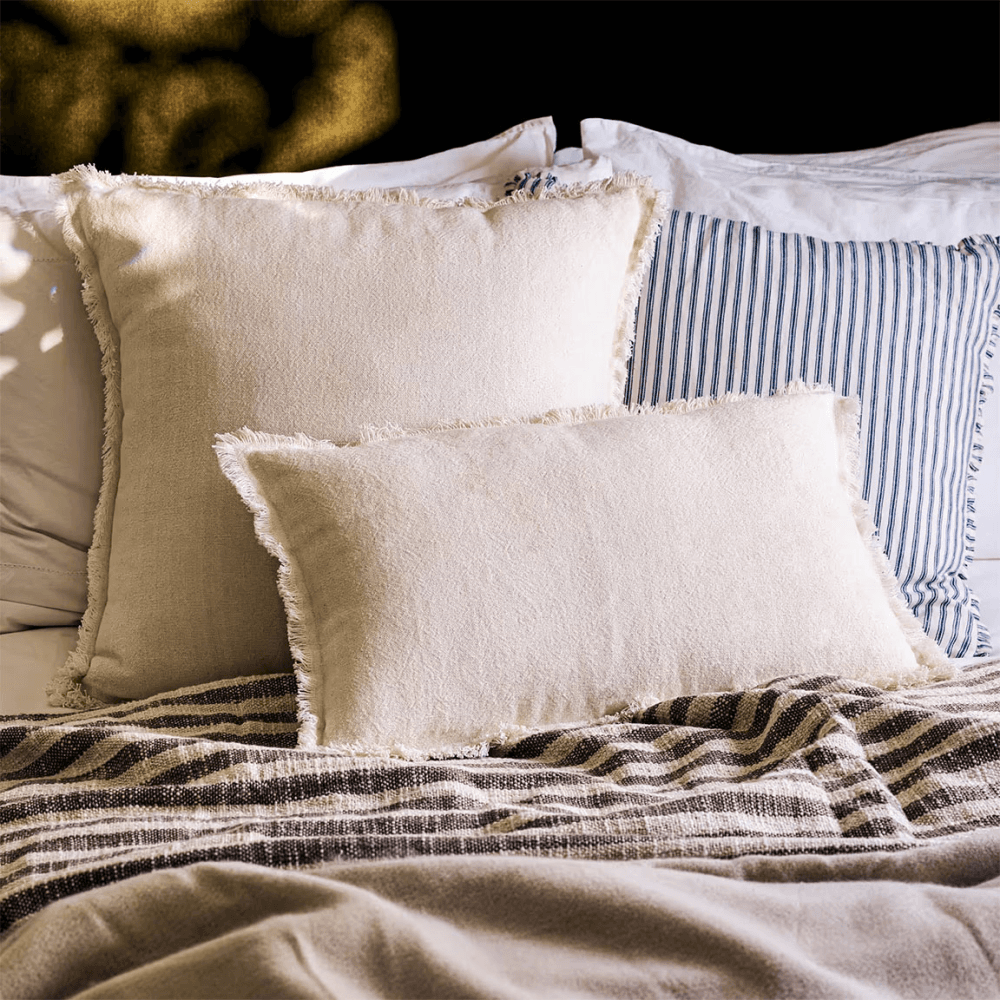 Saddlewood Cushion, Ivory