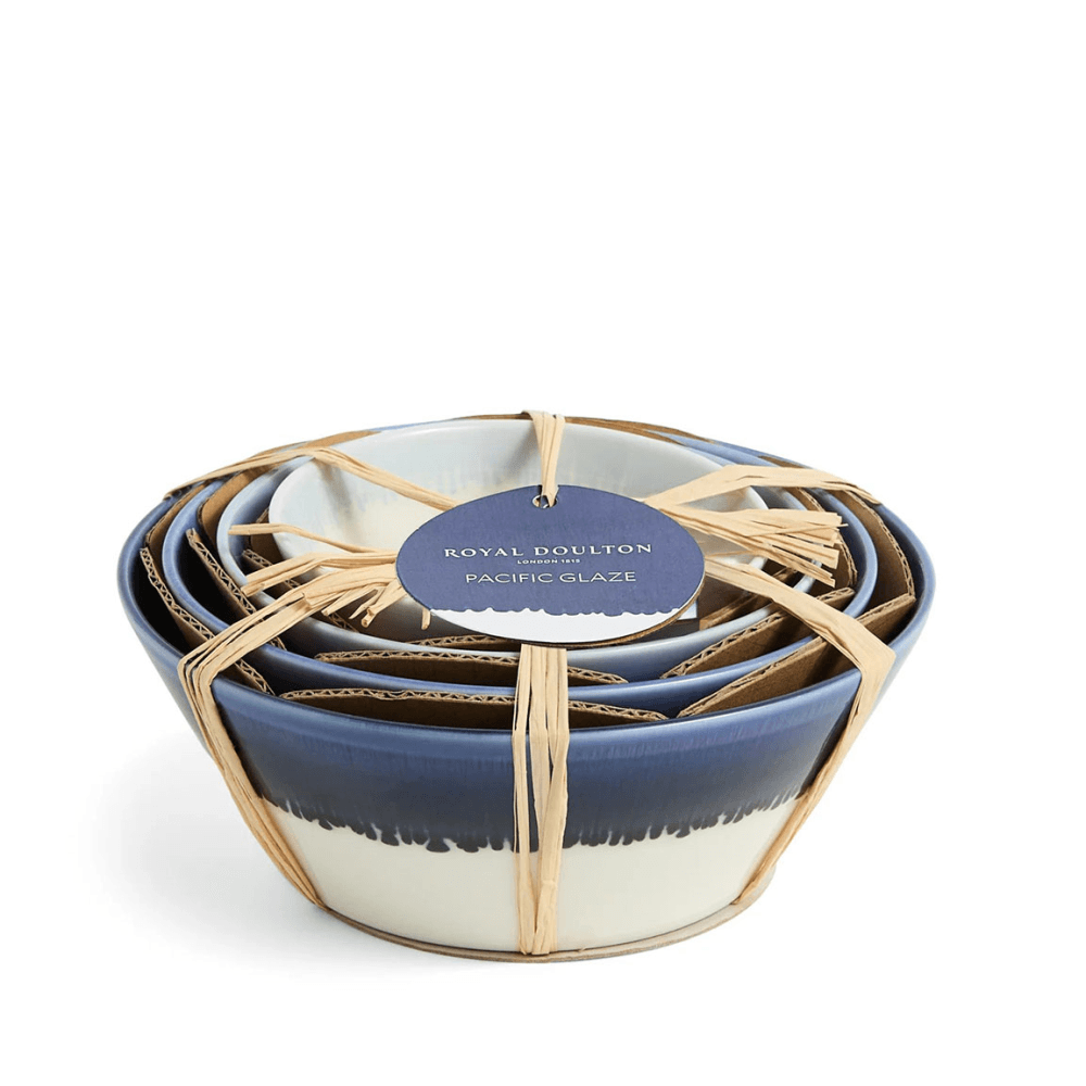 1815 Pacific Set of 4 Stacking Bowls, Blue