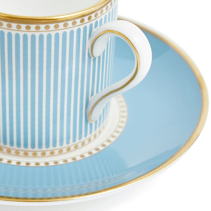 Helia Coffee Cup and Saucer, Mint Green