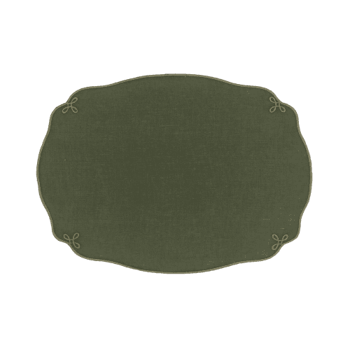 Image showing the Nancy Set of 4 Placemats, Pine Green, Pine Green product.