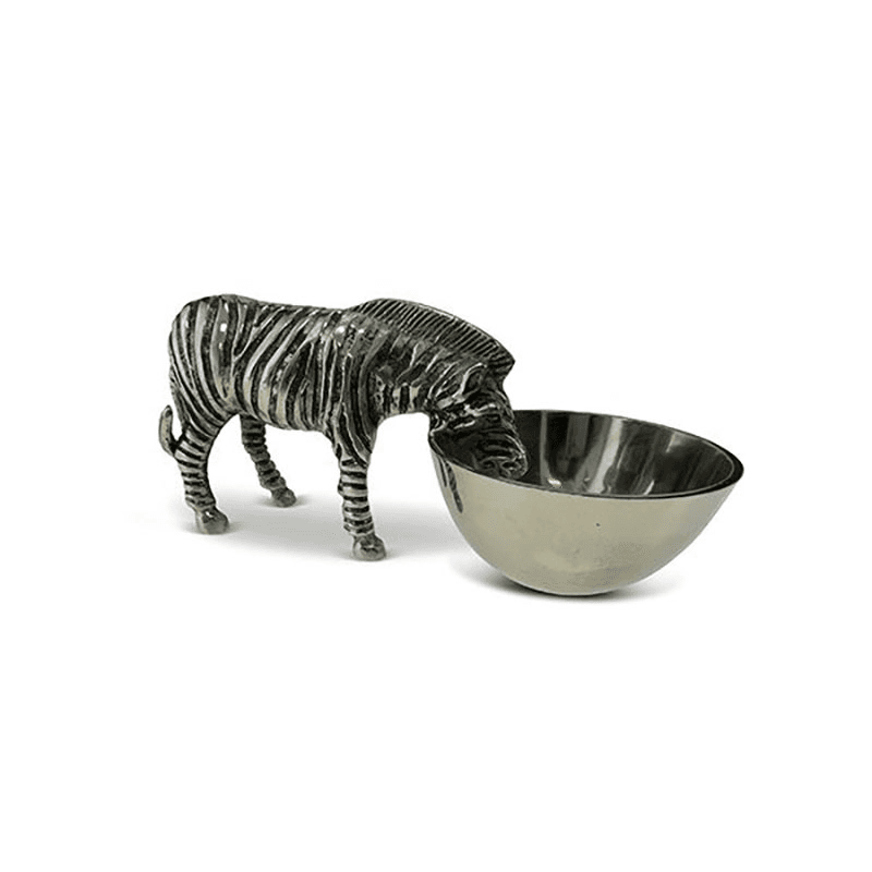 Wild Zebra Nibbles Bowl, Silver