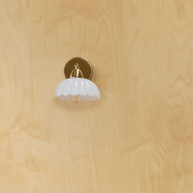 Flower Wall Light, Opal