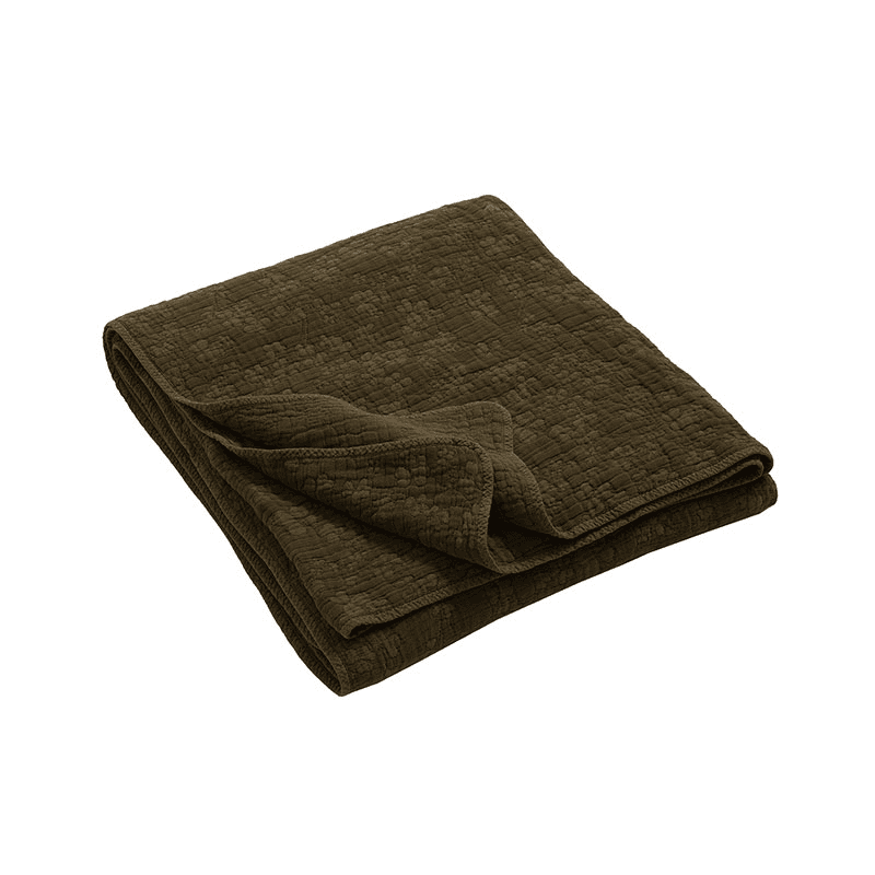 Clover Throw, Dark Olive