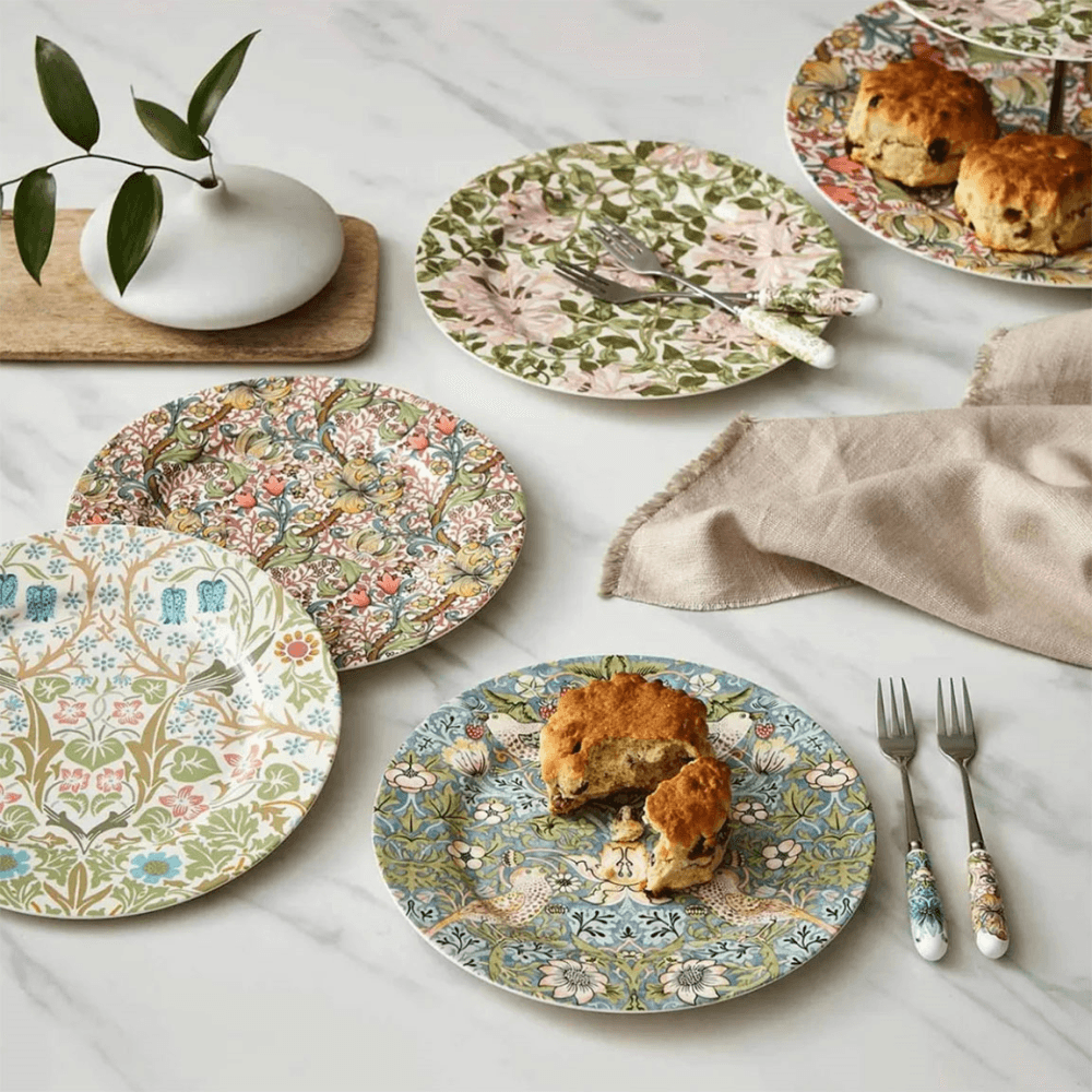 Morris & Co Set of 4 Side Plates, Multi